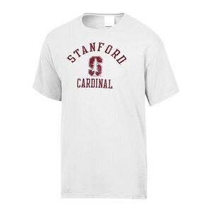 Stanford Cardinal White Garment Dyed Short Sleeve T Shirt